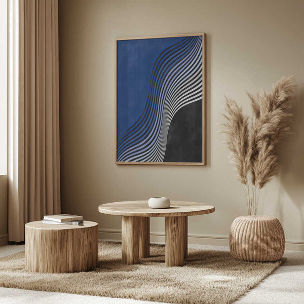 Tablou înramat „Waves of Contrast” de Elena Ristova