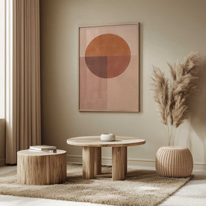 Tablou înramat „Earth Tones Balance” de Elena Ristova