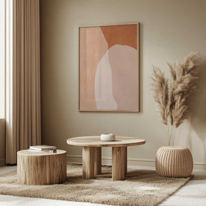 Tablou înramat „Earthy Layers” de Elena Ristova