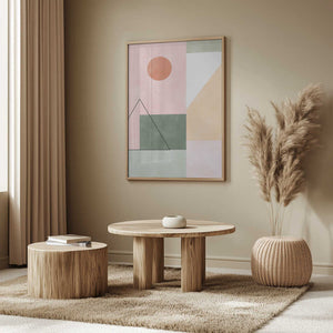 Tablou înramat „Pastel Tones With Minimalist Shapes” de Elena Ristova