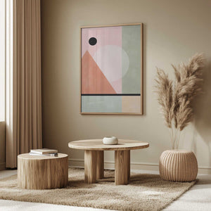 Tablou înramat „Geometric Shapes In Pastel Tones” de Elena Ristova