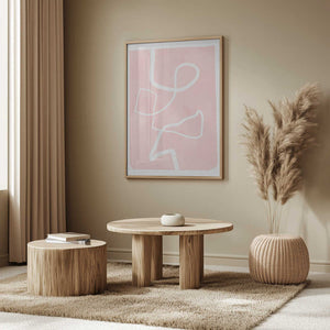 Tablou înramat „Blush Flow Lines” de Elena Ristova