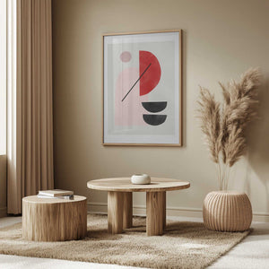 Tablou înramat „Geometric Shapes In A Minimalist Style” de Elena Ristova