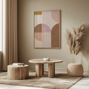 Tablou înramat „Earthy Geometrics” de Elena Ristova