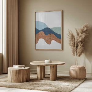 Tablou înramat „Textured Horizons” de Elena Ristova
