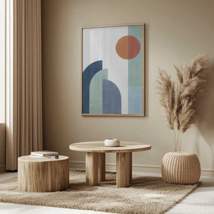 Tablou înramat „Geometric Shapes With A Minimalist Design” de Elena Ristova