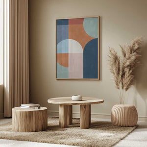 Tablou înramat „Geometric Shapes And Bold Colors” de Elena Ristova