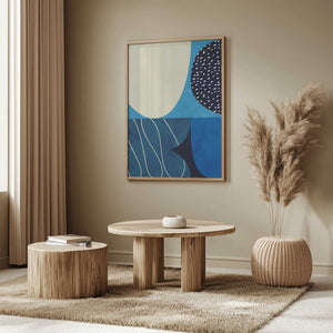 Tablou înramat „Shapes Play3 2blue” de Ana Rut Bre