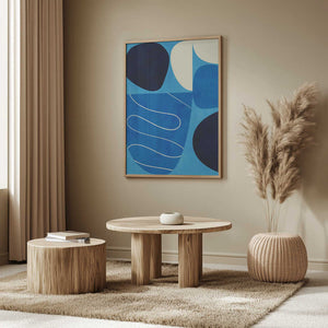 Tablou înramat „Shapes Play3 1blue” de Ana Rut Bre