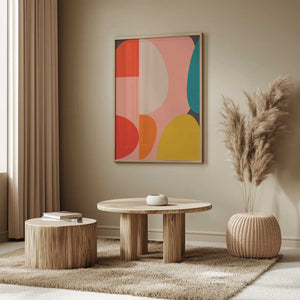 Tablou înramat „Mid Century Pastel 14” de Ana Rut Bre