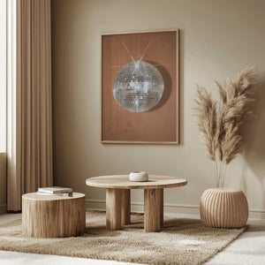 Tablou înramat „Orange Disco Ball” de Samantha Hearn