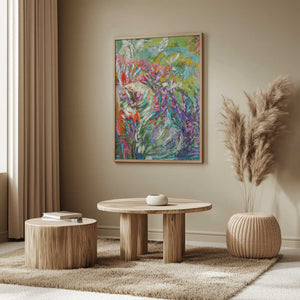 Tablou înramat „Pink Blossoms Abstract” de Dorothy Fagan