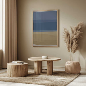 Tablou înramat „Modern Blue and Brown” de Orara Studio