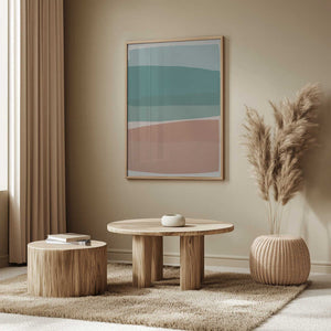 Tablou înramat „Modern Turquoise and Pink” de Orara Studio