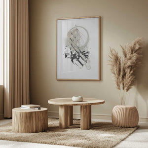 Tablou înramat „Black N Silver 3” de Sally Ann Moss