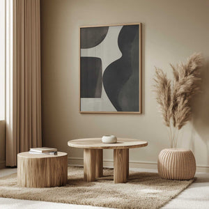 Tablou înramat „Black Abstract Collage” de Little Dean