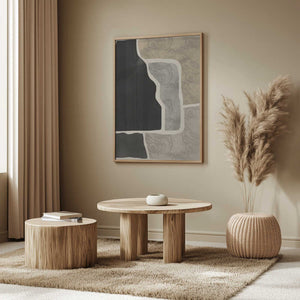 Tablou înramat „Black Abstract Mosaic” de Little Dean