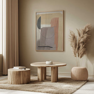 Tablou înramat „Earthy Tones and Organic Shapes” de Little Dean