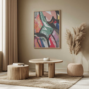 Tablou înramat „Vibrant Colorful Abstract” de Little Dean