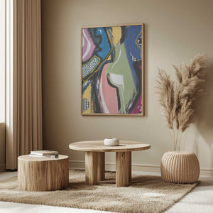 Tablou înramat „Colorful Abstract Bum” de Little Dean