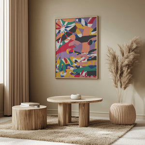 Tablou înramat „Expressionist Colorful Abstract” de Little Dean