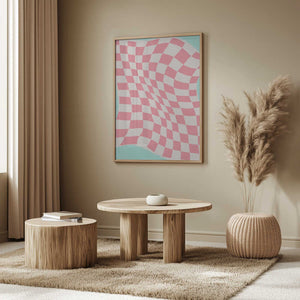Tablou înramat „Rippled Checkered Wave” de Little Dean
