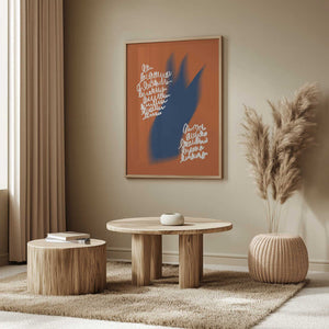 Tablou înramat „Abstract Blaze Script” de Little Dean