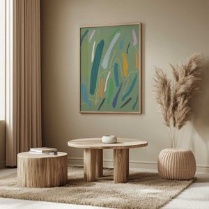 Tablou înramat „Bold Color Brushstrokes” de Little Dean