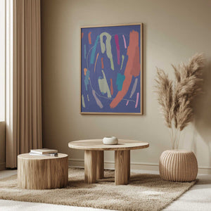 Tablou înramat „Bold Color Brushstrokes” de Little Dean