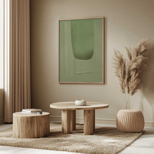 Tablou înramat „Stone portrait green” de Little Dean