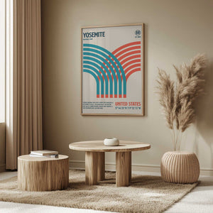 Tablou înramat „Yosemite National Park Travel Poster” de Retrodrome