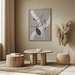 Tablou înramat „Beige abstract No.2” de Anne-Marie Volfova