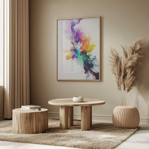 Tablou înramat „Vibrant Color Burst” de Mauro