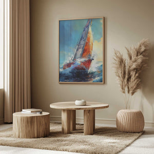 Tablou înramat „Yacht racing sport art 30” de Justyna Jaszke