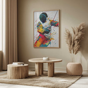 Tablou înramat „Fencing sport art #fencing #sport” de Justyna Jaszke