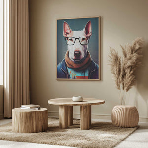 Tablou înramat „Hipster dog animal art” de Justyna Jaszke