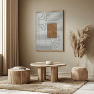 Tablou înramat „Curved Connections” de THE MIUUS STUDIO