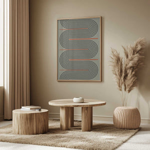 Tablou înramat „Curved Pathways” de THE MIUUS STUDIO