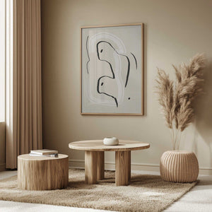 Tablou înramat „Reclining nude line art” de Little Dean