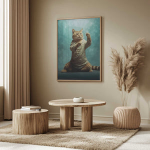 Tablou înramat „Cat yoga 4” de Justyna Jaszke