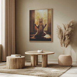 Tablou înramat „Cat yoga 10” de Justyna Jaszke