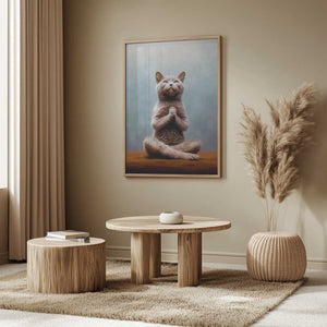 Tablou înramat „Cat yoga 13” de Justyna Jaszke
