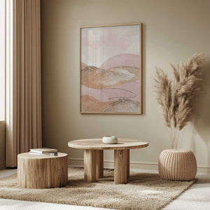 Tablou înramat „Landscape in pink-2” de Sally Ann Moss