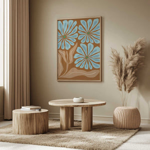 Tablou înramat „Amber Blooms” de Miho Art Studio