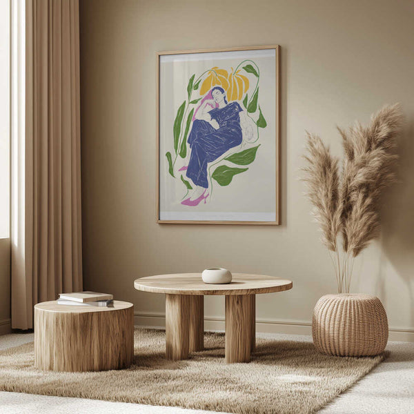 Tablou înramat „Jlr Quiet in the garden” de Jenny Liz Rome