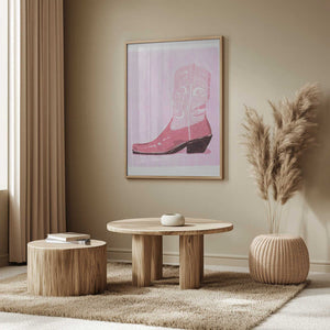 Tablou înramat „P&amp;c Cowgirlboot” de Jenny Liz Rome