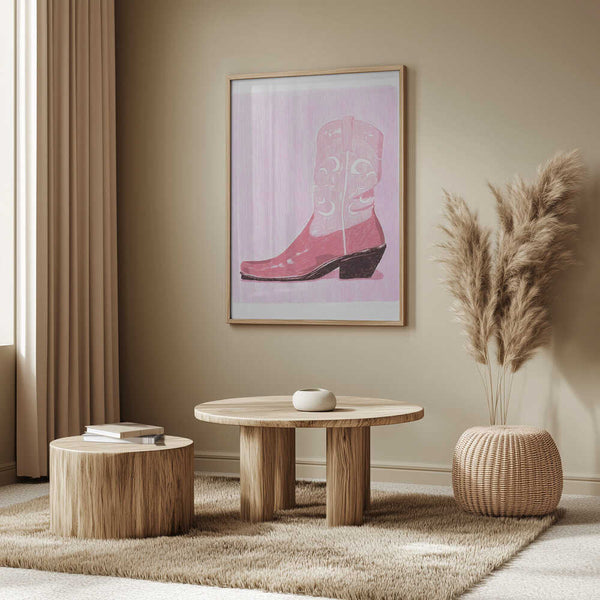 Tablou înramat „P&amp;c Cowgirlboot” de Jenny Liz Rome