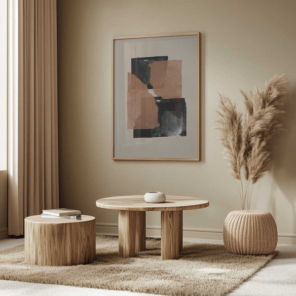 Tablou înramat „Earthy Blocks Blend” de THE MIUUS STUDIO