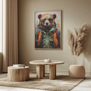 Tablou înramat „Bear Watercolor Animal Art (2)” de Justyna Jaszke