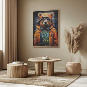 Tablou înramat „Bear Watercolor Animal Art (3)” de Justyna Jaszke